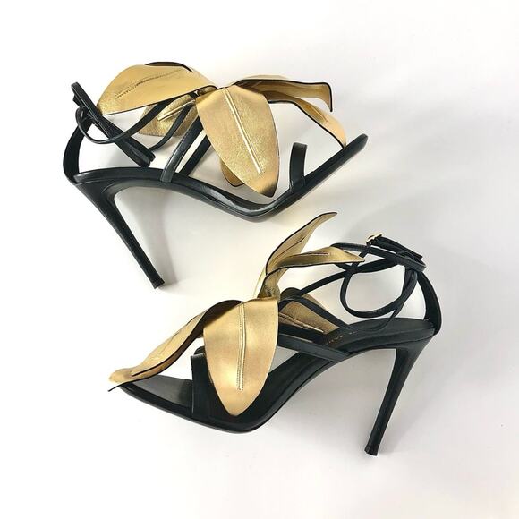 NEW Giuseppe Zanotti Lilium Flower Appliqué Strappy High Heel Sandals 38.5 - Picture 7 of 10